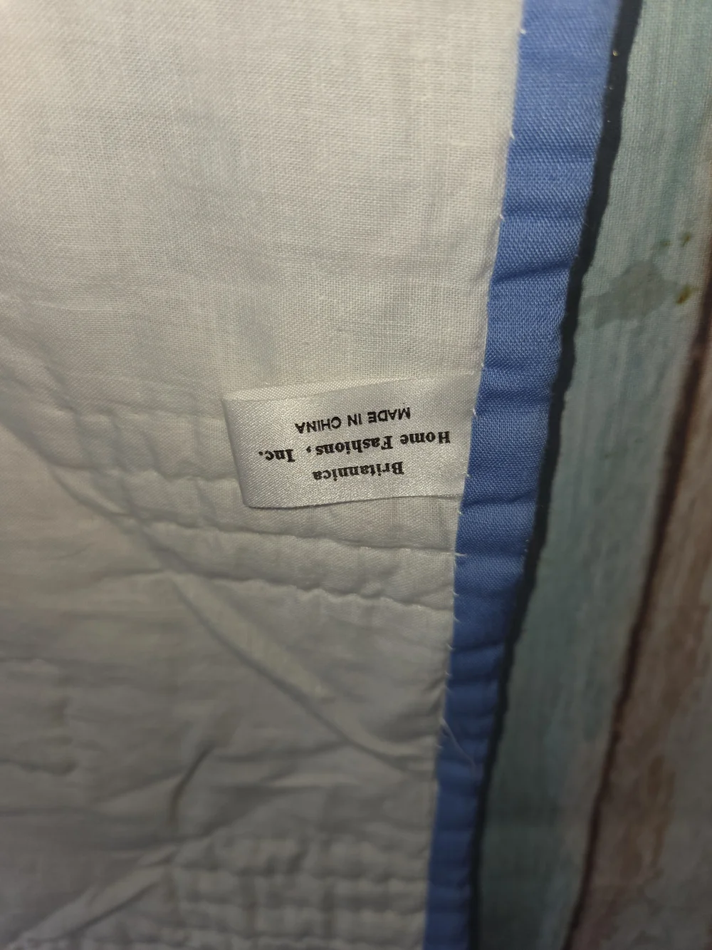1980's Britannica Home Fashions Pink and Blue Window Panel. Sunbonnet Sue